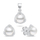 Set Pendant dhe vathë për femra Brilio Silver SET268W, të argjendta
