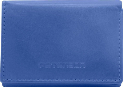 Portofol për goca Peterson, lëkurë natyrale, RFID, blu
