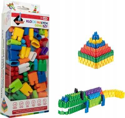 Lodër ndërtesë Little Geniuses Blocks Bricks, 150 copa, shumëngjyrëshe