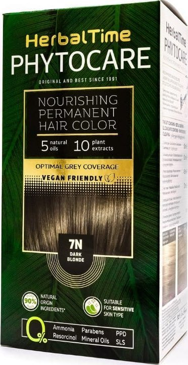 Ngjyrë flokësh Herbal Time Natural 7N, bionde e errët, pa amoniak