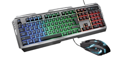 Set tastierë dhe maus gaming Trust Tural GXT, 845, RGB, i zi