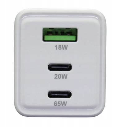 Karikues mural Everactive 65W, 1x USB, 2x USB C, i bardhë