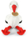 Lodër pellushi Rappa Stork, 20 cm, ECO friendly, e bardhë