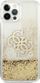 Mbulesë telefoni Guess Hard Cover 4G Big Liquid Glitter, për iPhone 12 12 Pro, e artë