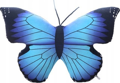 Jastëk lodër Blue Butterfly, pelush, 40 x 30 cm, blu