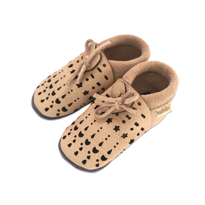Sandale fëmijësh Baobaby Mekane Sandalice Dots, lëkurë, madhësia 2XL, bezhë