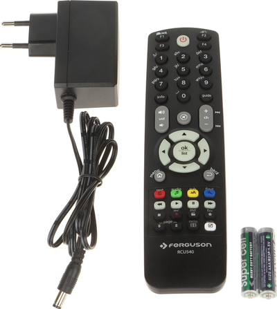 Marrës satelitor Ferguson Ariva 255 Combo S, DVB-S2 DVB-T2 DVB-C, H.265 HEVC, i zi