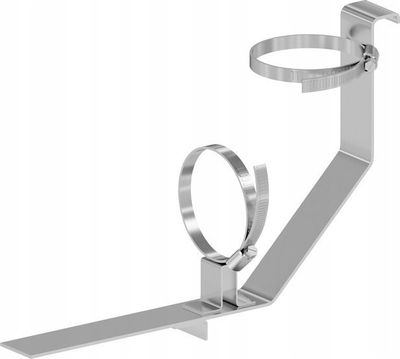 Suport rikonstruksioni për bërryl oxhaku Ricom STEEL, inox, DN80, ngjyrë argjendtë