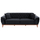 Divan-Shtrat 3 ulëse BENNINGTON, 240×95×80 cm HM3249.01, zezë