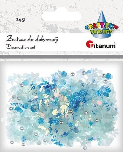 Set dekorativ Hasta Pearls Sequins, 14g, blu