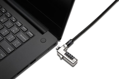 Bravë sigurie Kensington Slim Combination Lock, për slot standard, për laptopë ultra të hollë, e zezë