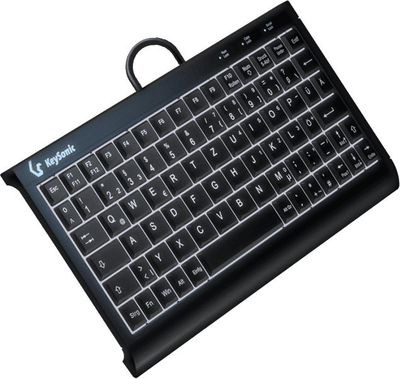 Tastierë Keysonic KSK-3011ELC, USB, ndriçim LED, gjermane QWERTZ, e zezë