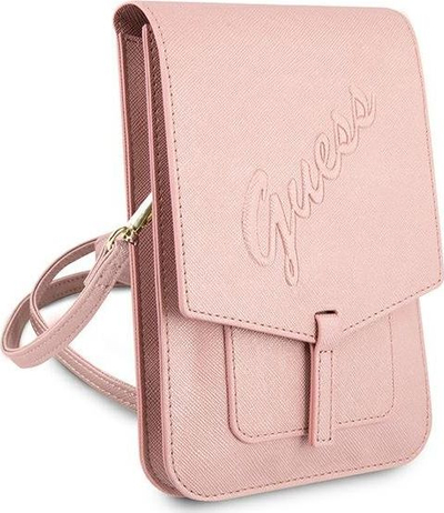 Çantë Guess Saffiano Script GUWBRSAVSPI për telefon, rozë