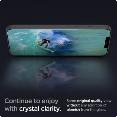 Xham mbrojtës SPIGEN GLAS.TR "EZ FIT" për IPHONE 12 PRO MAX