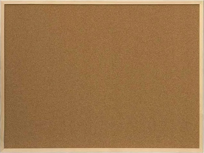 Tabelë korrk MemoBe, 90x120cm, kornizë druri pishe, kafe natyrale