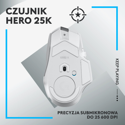 Maus lojërash Logitech G502 X Lightspeed, pa tel, HERO 25K, i zi