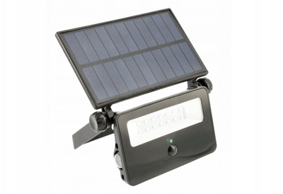 Reflektor solar LED GTV LUMOS LD-LUMOS10W-64, 10W, sensor lëvizjeje, i zi