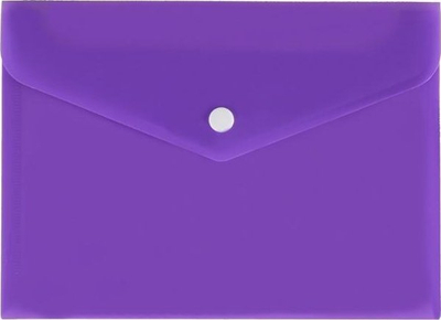 Пластична папка Biurfol A5, PVC проѕирна, со затворање со „snap“ копче, виолетова