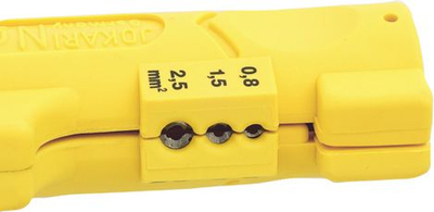 Pincë zhveshëse Jokari No.14 Flatcable 30140, për kabllo të sheshta 12mm, 0.8-1.5mm², e verdhë
