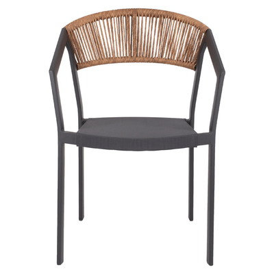 Kolltuk alumini profesionale, back ratan, 56,5×58×79 cm (HM5891.01), bezhë