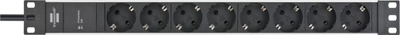 Shirit kontakti Brennenstuhl Alu Line, 8x Schuko, 19", alumini
