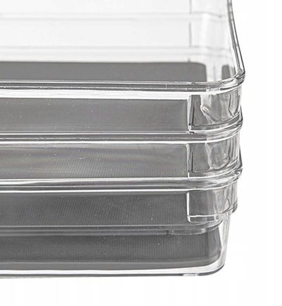 Organizues sirtari Orion Narrow, 32.5 x 9 x 4.5 cm, plastik transparent, gri