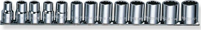 Set çelësa koke Nepros S05H4213S, 13 copa, 1/2", krom vanadium, argjendtë