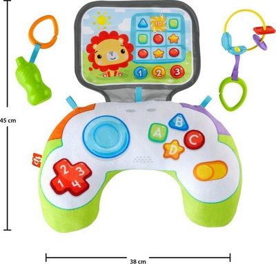 Jastëk për beba Fisher Price Tummy Pillow HGB89, me lodra të varura, i butë, shumëngjyrësh