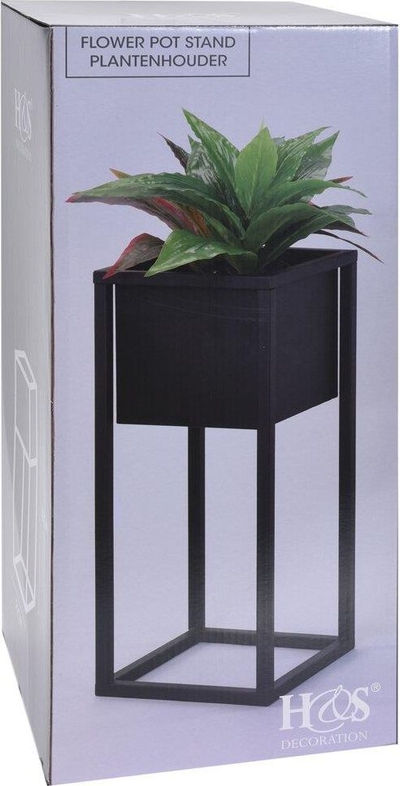 Vazo me këmbë H&amp;S Collection, metal, 50cm, e zezë