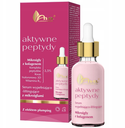 Serum fytyre Ava Active Peptides Microneedles me kolagjen, 30 ml