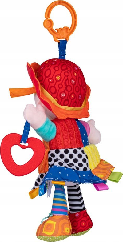 Lodër varëse për bebe Dumel Hanging Doll Nicole, me unazë varëse, me copa shumëngjyrëshe, shumëngjyrëshe