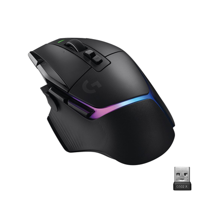 Гејминг глушец Logitech G502 X Plus, безжичен, RGB, црн