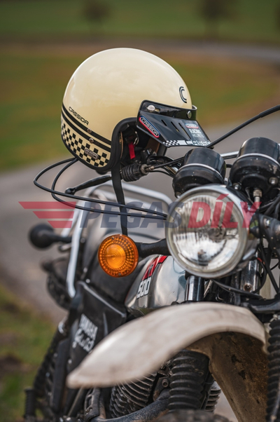 Helmetë moto CASSIDA Eso Forty Nine, e hapur neo retro, krem e zezë, 2026