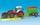 Lodër traktor me makinë bujqësore Macyszyn Toys, plastik, e kuqe dhe e gjelbër