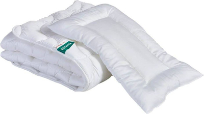 Set shtrati për fëmijë Senna Natura Botanica, 90x120 cm, 40x60 cm, e bardhë