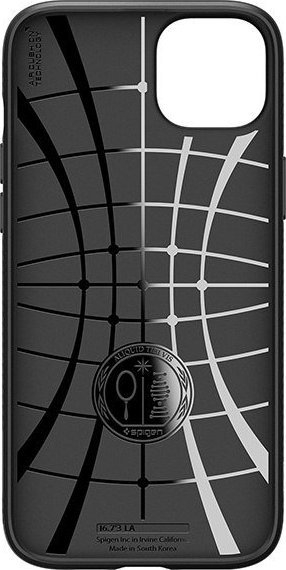Mbështjellës telefoni Spigen Liquid Air për iPhone 15 Plus 6.7", i zi mat