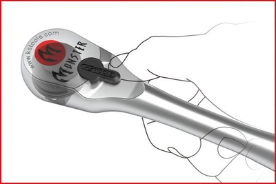 Çelës ratçet kthyes KS Tools 935.1490, 1/4", 80 dhëmbë, 125mm