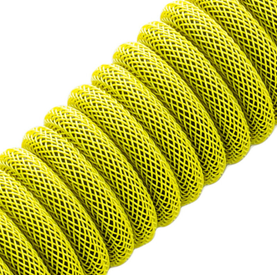 Kabllo spirale CableMod Classic, USB-C/USB-A, 1,5m, e verdhë