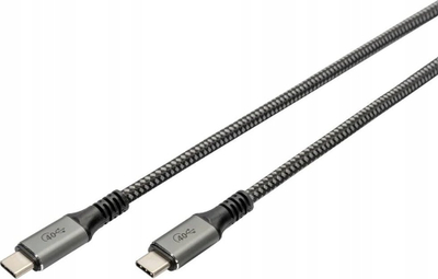 Kабел УСБ Дигитус DB-300443-010-S, УСБ-Ц во УСБ-Ц, 1 m, црн