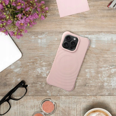 Mbrojtëse telefoni Zephyr Mag për iPhone 14 Plus, silikon, MagSafe, rozë