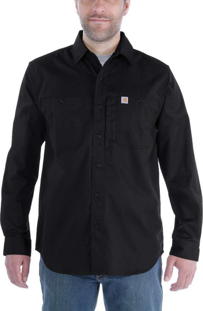 Këmishë pune Carhartt Rugged Professional, Rugged Flex, Stain Breaker, e zezë, S