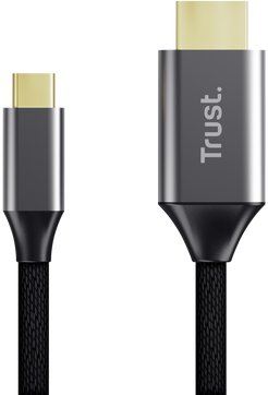 Kabllo video Trust CALYX USB C në HDMI, 4K, 2m, e zezë