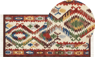 Tapet leshi AREVIK Wool Kilim, 80 x 150 cm, shumëngjyrësh
