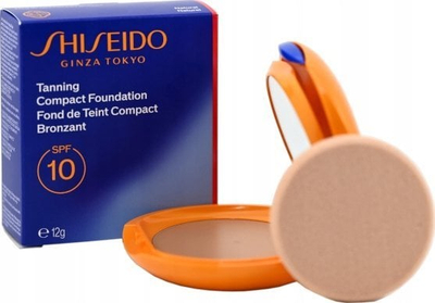 Pudër kompakte bronzuese Shiseido Tanning Compact Foundation N, SPF 10, 12g, nuancë natyrale