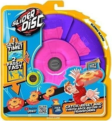 Disk lojrash Pro Kids Frisbee Slider Disc, me kohmatës, për kalamaj, shumëngjyrësh