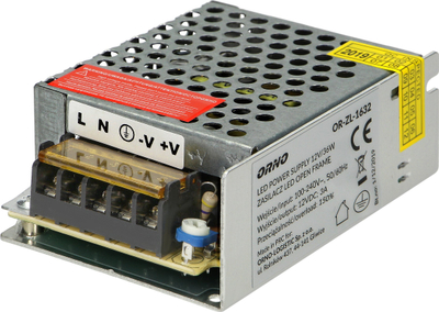 Furnizues energjie ORNO OR-ZL-1632, 12VDC, 35W, IP20, metalik