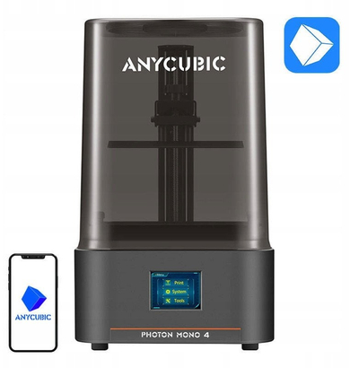 Printer 3D Anycubic Photon Mono 4 AE, ekran 7" 10K, rrëshirë UV, i zi