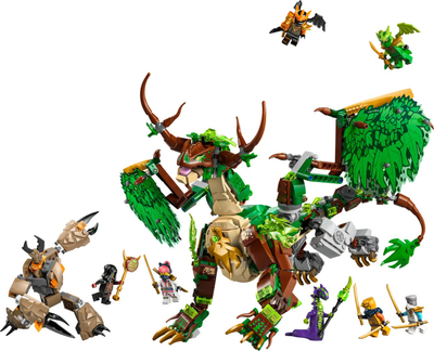 Set LEGO NINJAGO The Dragon of Life, 8 minifigura, dragua i madh, shumëngjyrësh