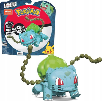 Lodër ndërtimi MEGA Pokémon Charizard dhe Bulbasaur, figurë 10 cm, që lëviz, shumëngjyrëshe
