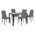 Set ngrënieje 5-pjesësh Sonama 110×70×76 cm & karrige PP e zezë (HM11010), zezë